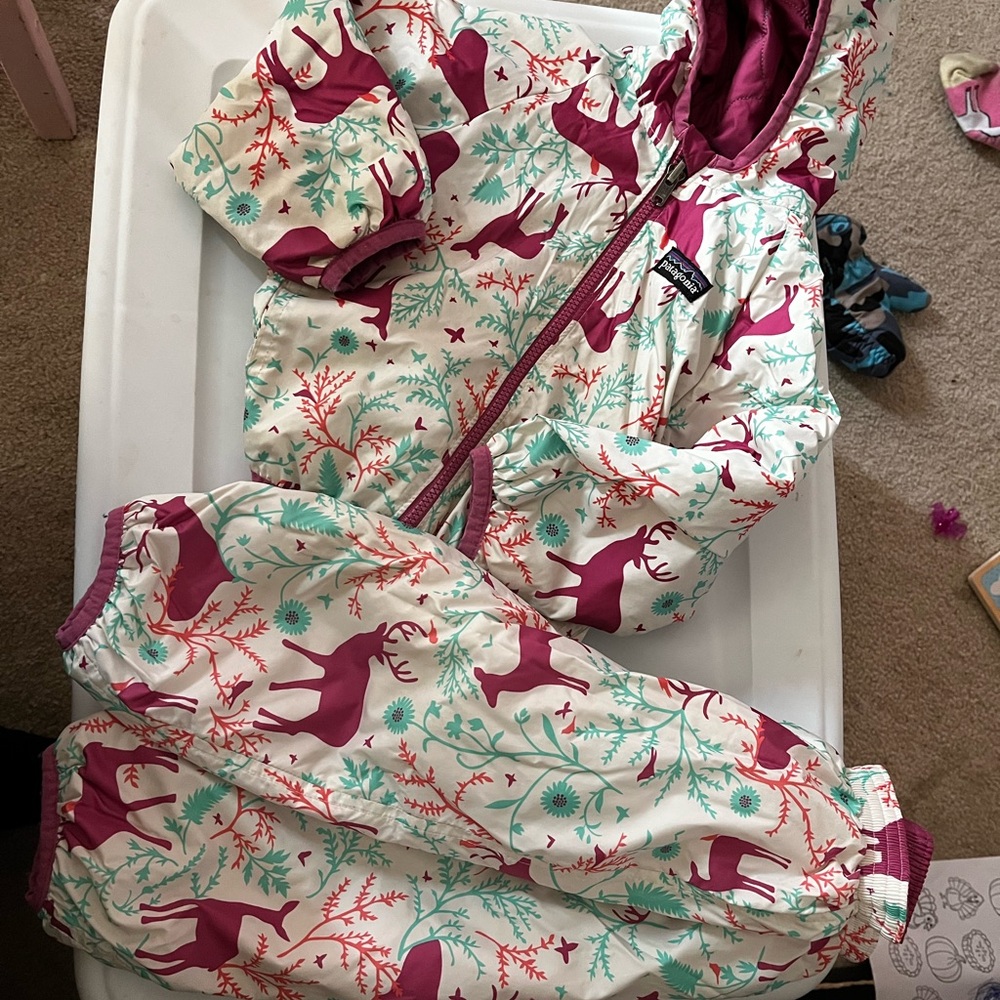 Patagonia Kids Pajamas - Pink and White